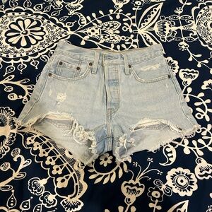 Levi’s 501 ojai top - light indigo shorts size 25 regular